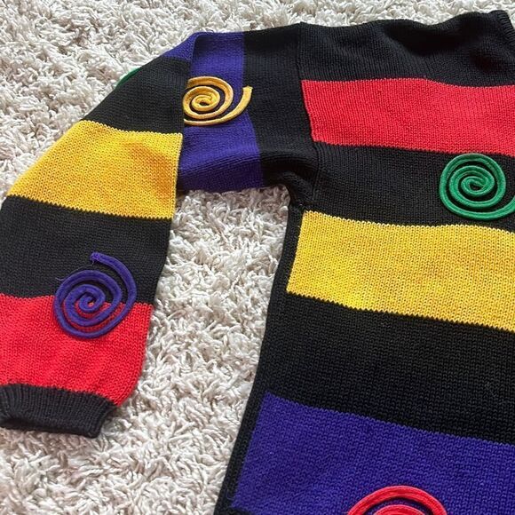 Rafaella Multicolor Swirl Knit Crew Sweater M - Picture 14 of 15